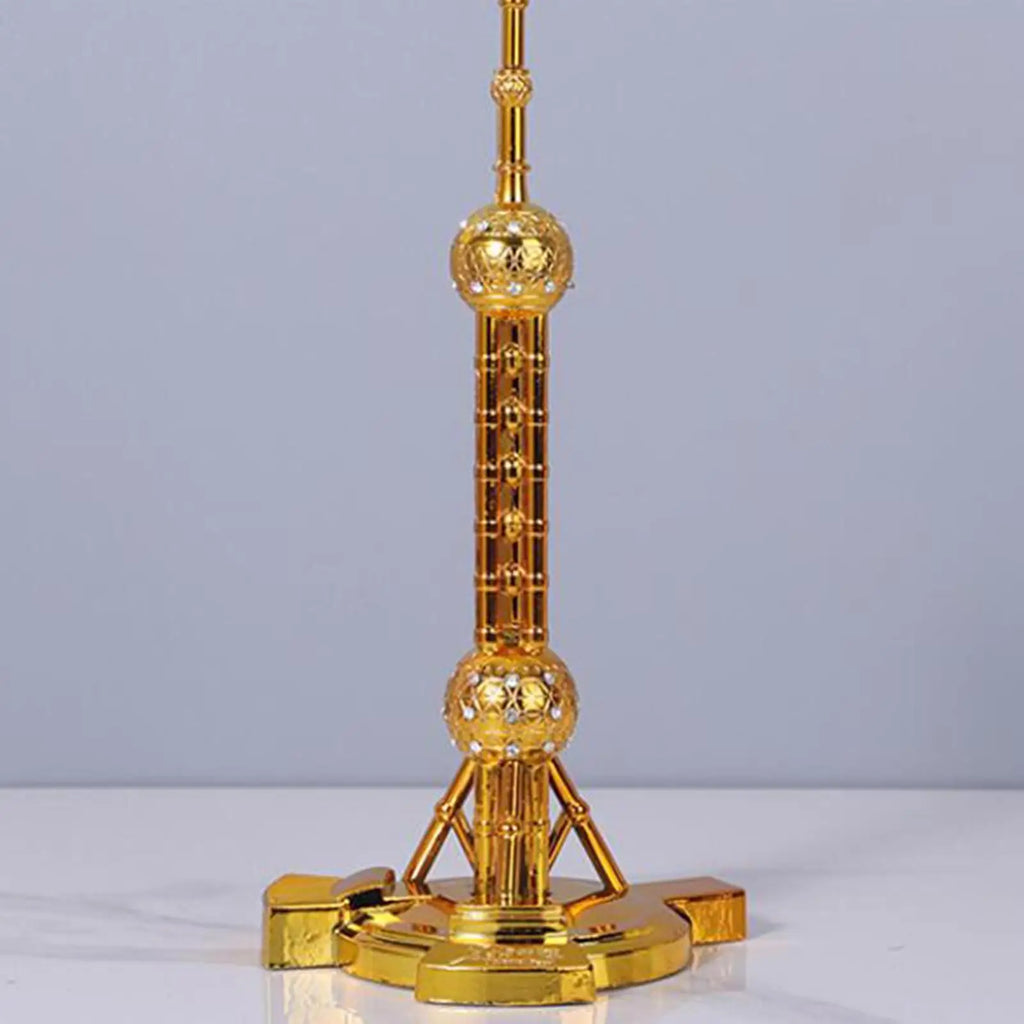 Oriental Pearl Tower Architectural Famous Miniature Famous Landmark Alloy Model for Wedding Bedroom Housewwarming Home Friend Quake