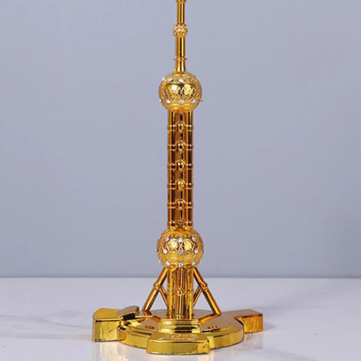 Oriental Pearl Tower Architectural Famous Miniature Famous Landmark Alloy Model for Wedding Bedroom Housewwarming Home Friend Quake