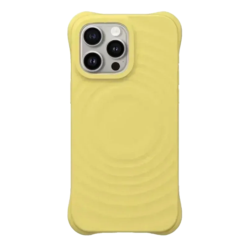 608231 Wave Magnetic Phone Cover for IPhone 13 14 15 16 17 18 Pro Max Case for IPhone 18Pro Quake yellow iPhone 16 Plus