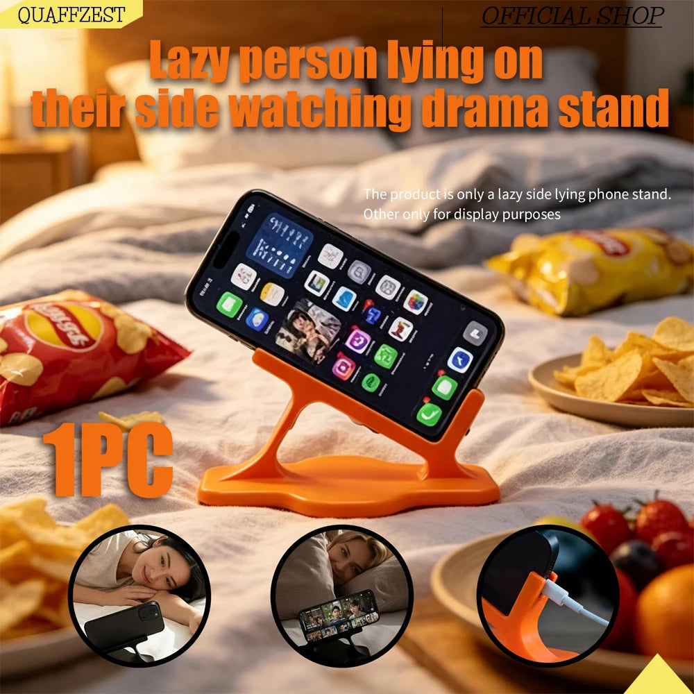 Bed Lazy Phone Stand, Hand-free Phone Bracket, Ergonomic Design, Portable Phone Support for Lying Down & Home Entertainment Quake