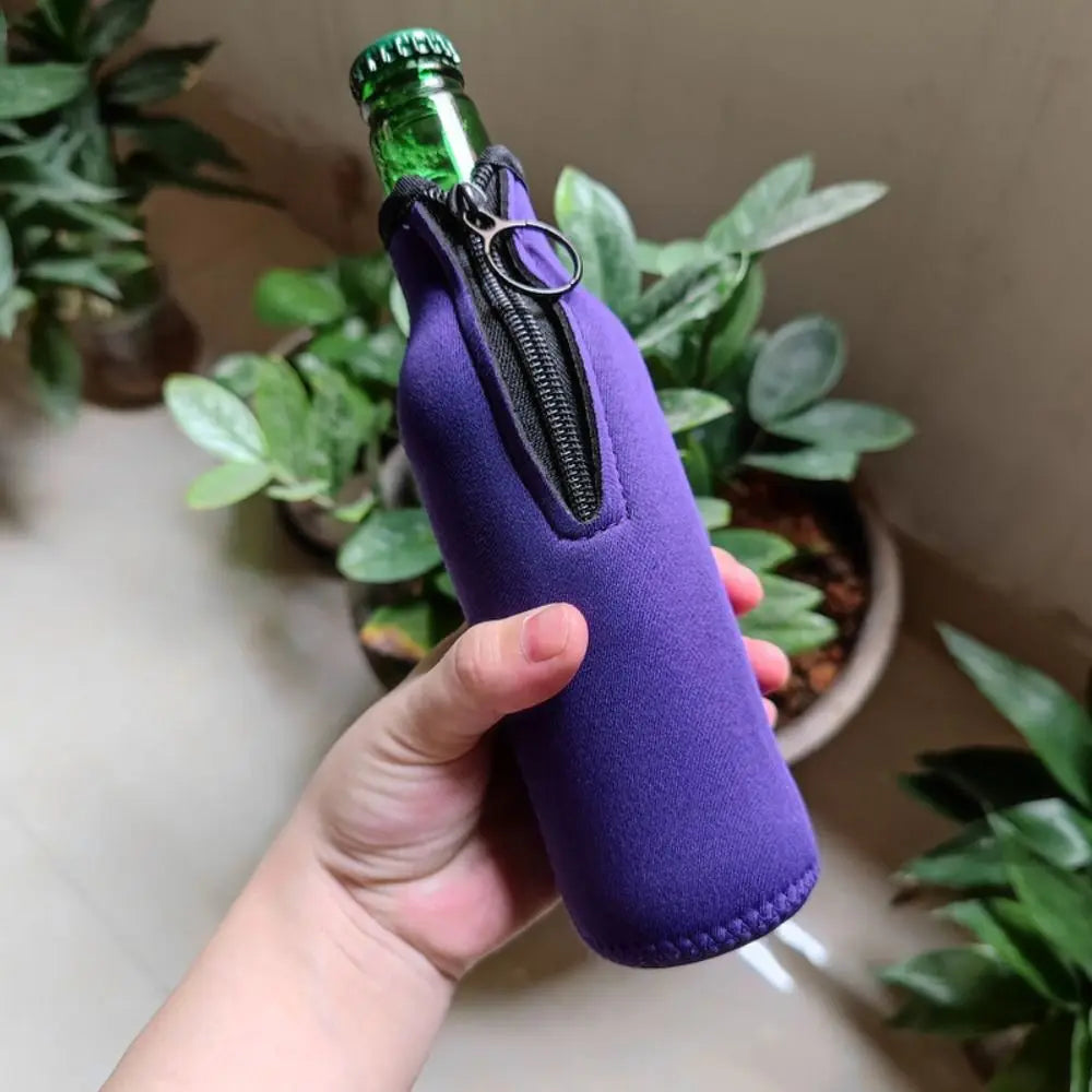 High Quality Insulation Beer Bottle Cover with Ring-pull 12 Oz 330 Ml Water Bottle Bag Duarable Portable Cup Pouch Party Quake