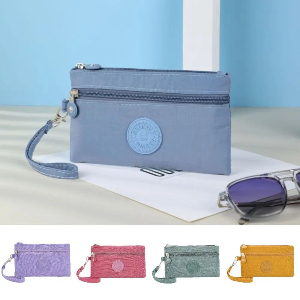 New Waterproof Women Wallet Wear-resistant Durable Coin Purse Portable Nylon Zipper Clutch Ladies Quake