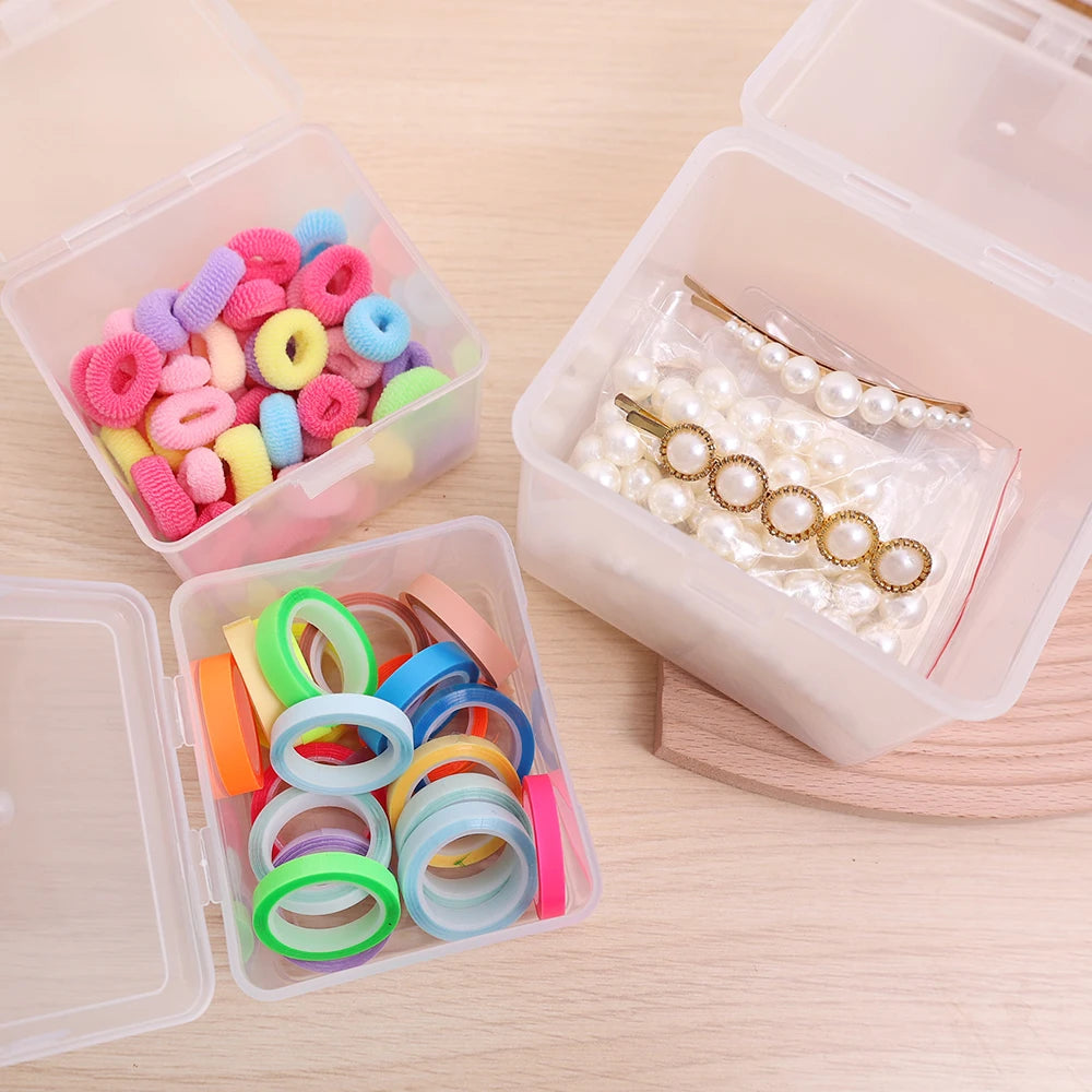 Large Capacity Storage Box for Jewelry Stationery Headwear Rectangular Plastic Collection Case Multipurpose Home Organizer Box Quake