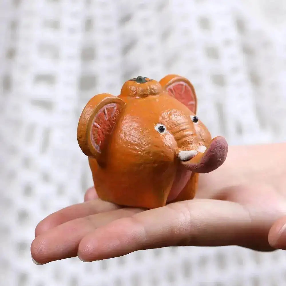 Yixing Zisha Tea Pet Elephant Ornament Original Mineral Handmade Creative Orange Object Prime Minister Tea Play Tea Table Tea Quake