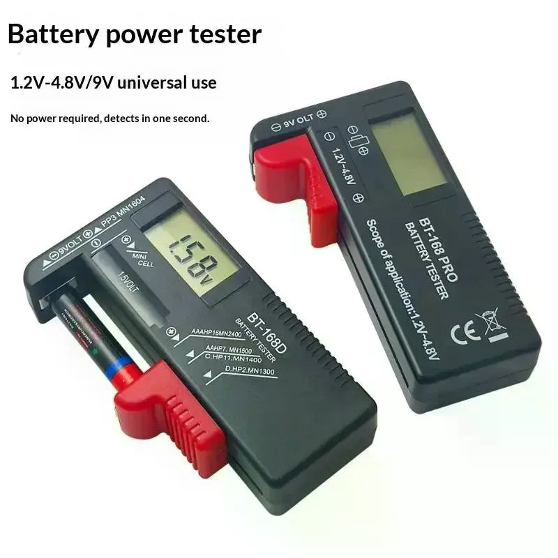 BT-168 PRO Digital Battery Tester Checkered Load Analyzer Display Check AAA AA Button Cell Lithium Capacity Universal Test Quake