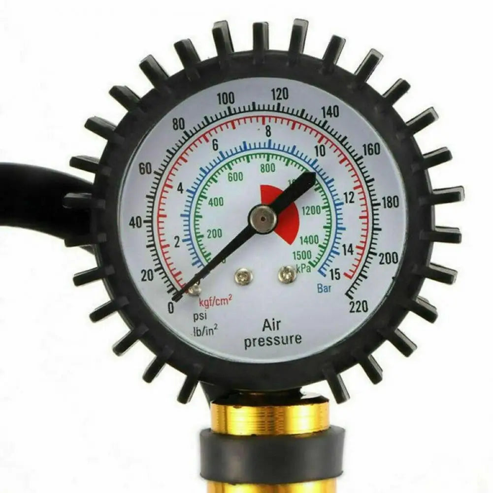Air Tyre Meter Wear-resistant High Precision Stable 220PSI Tyre Pressure Gauge for Car Quake