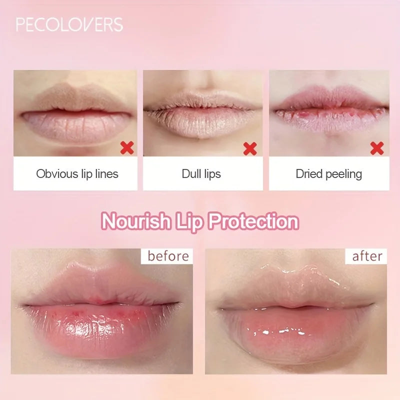 Strawberry Moisturizing Lip Gloss Peach Waterproof Glossy Long Lasting Not Sticky Natural Lip Tint Daily Makeup Lip Oil Primer Quake