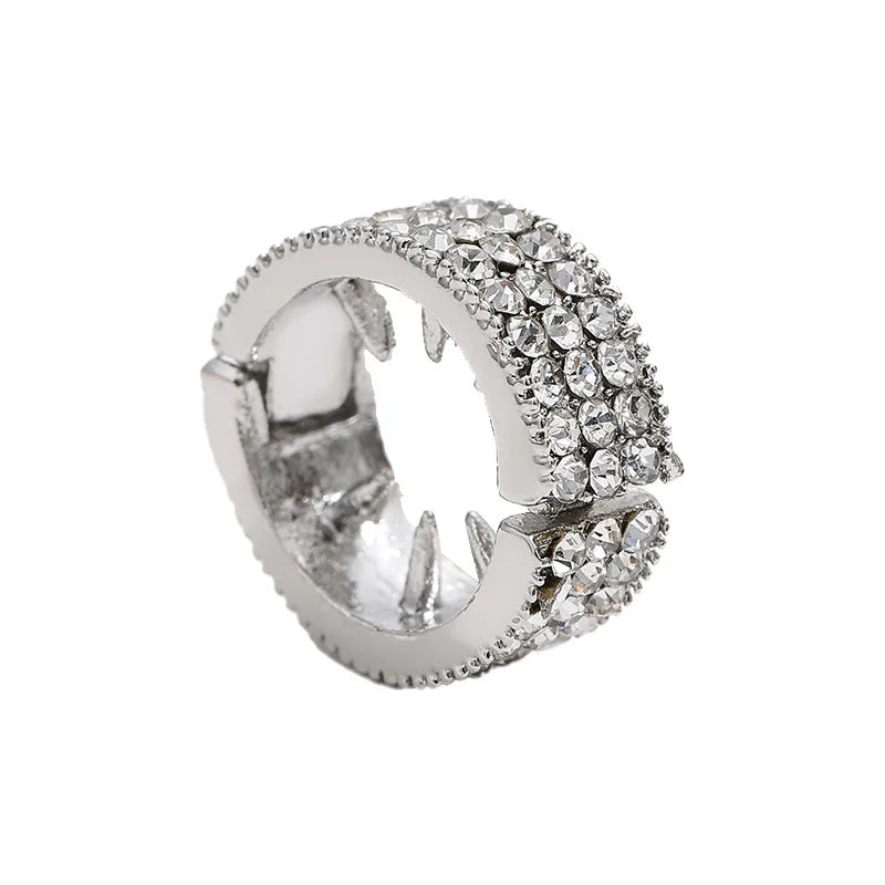 Rhinestone Small Hair Clip High-End Round Braided Hairpin Cool Dreadlocked Hairband Hairpin Hair Styling Accessories Women Girls Quake