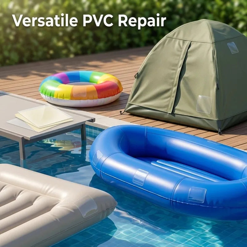200/10PCS Swimming Ring PVC Repair Patch Waterproof Strong Adhesive Repair Kit Inflatable Boat Repair Patch Swimming Pool Tape Quake