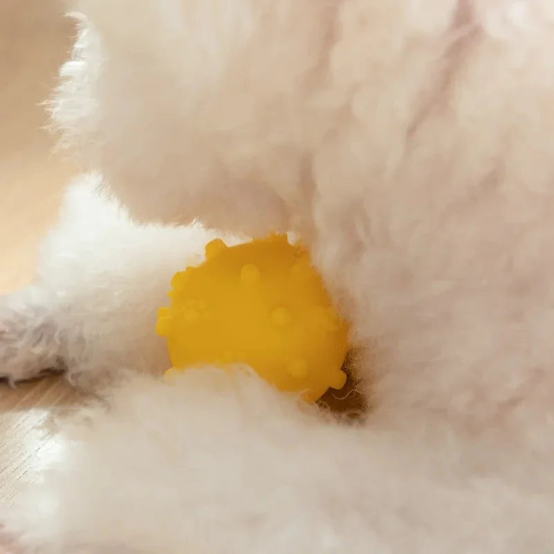 Funny Dog Toy with Voice Feature Pet Toy with Sound Generator Durable Thorn Ball Dog Chew Toys for Aggressive Chewers Large Quake