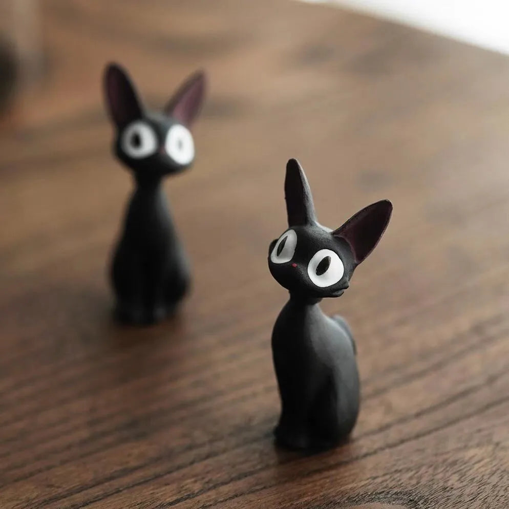 Zisha Tea Pet Cat Little Black Cat Zisha Cultivable Ornament Tea Table Tea play Ornament Ceremony Quake