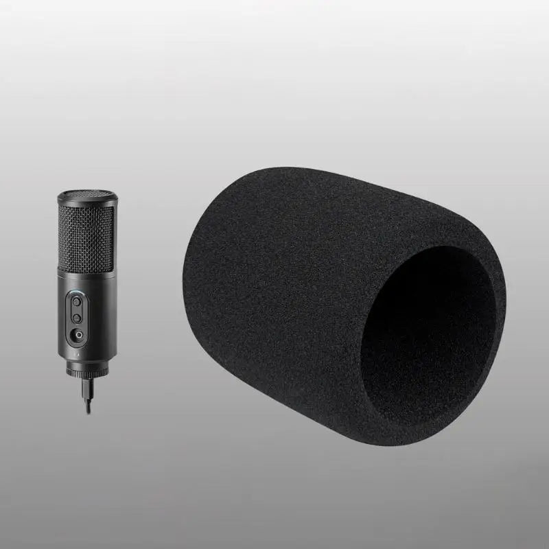 Microphone Foam Cover for ATR2500X-USB, Black Slip-On Windscreen Mic Sleeve for Recording and Voice Chat K1KF Quake