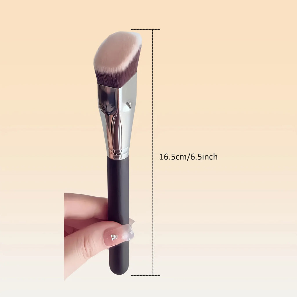 Multifunctional Angled Head Foundation Brush Square Tube Flat Head Design Soft Contour Blush Bronzer Makeup Brush for Face Cosme Quake
