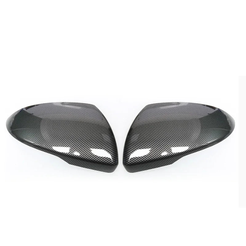 For KIA K5 Optima 2016-2019 ABS Carbon Fiber Buckle Style Car Exterior Body Side Door Rearview Mirror Cover Cap Shell Trim Quake Carbon Fiber
