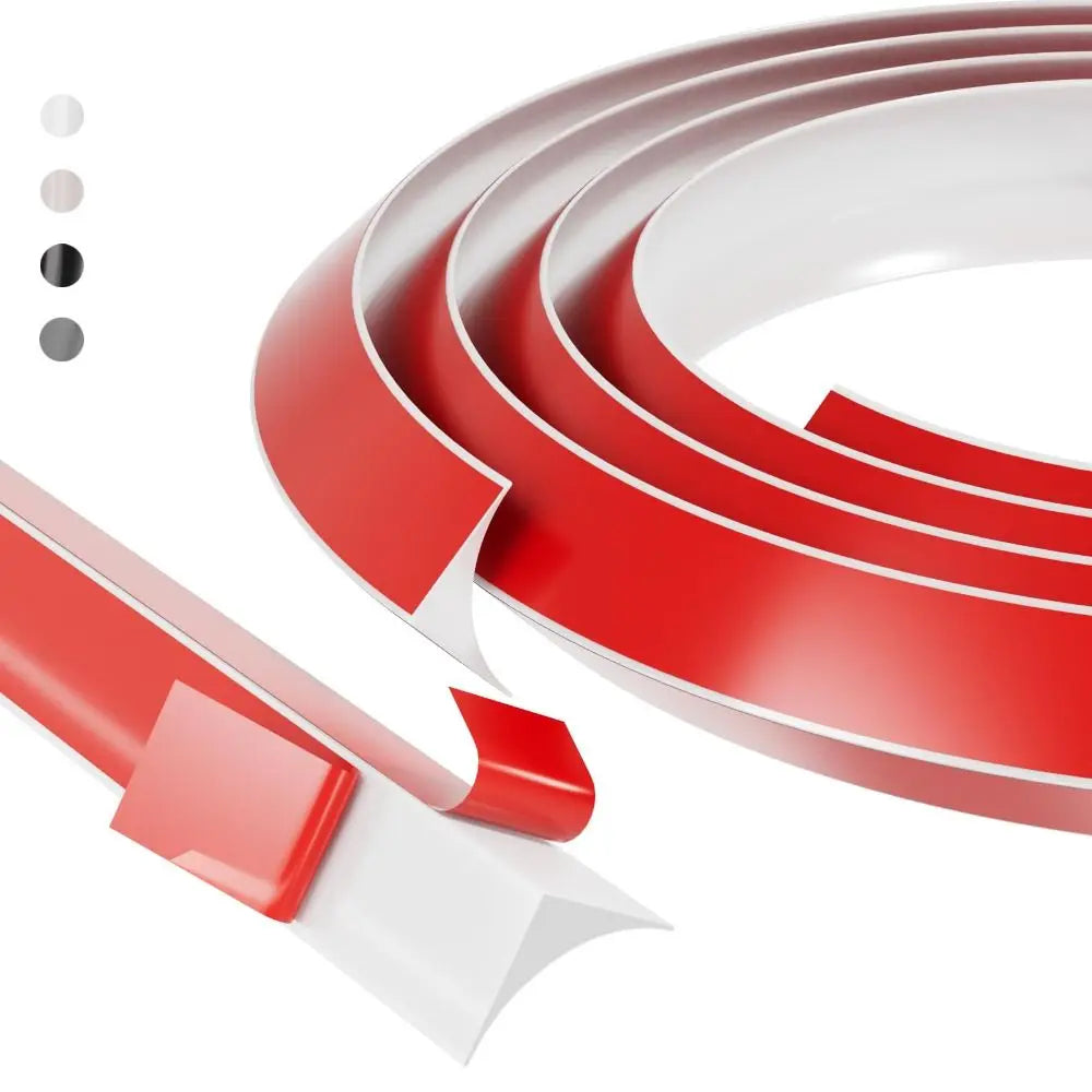 Durable Silicone Quarter Round Molding Trim Peel and Stick Flexible Shoe Molding 1/2/3 Meters Water Dam Barrier Floor Edge Quake