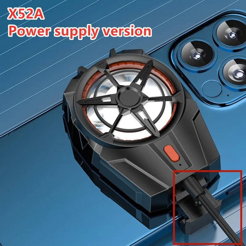 New J20 digital display mobile phone radiator cooling Mobile fan for IPhone Xiaomi Samsung Asus game cooler Quake X52A black