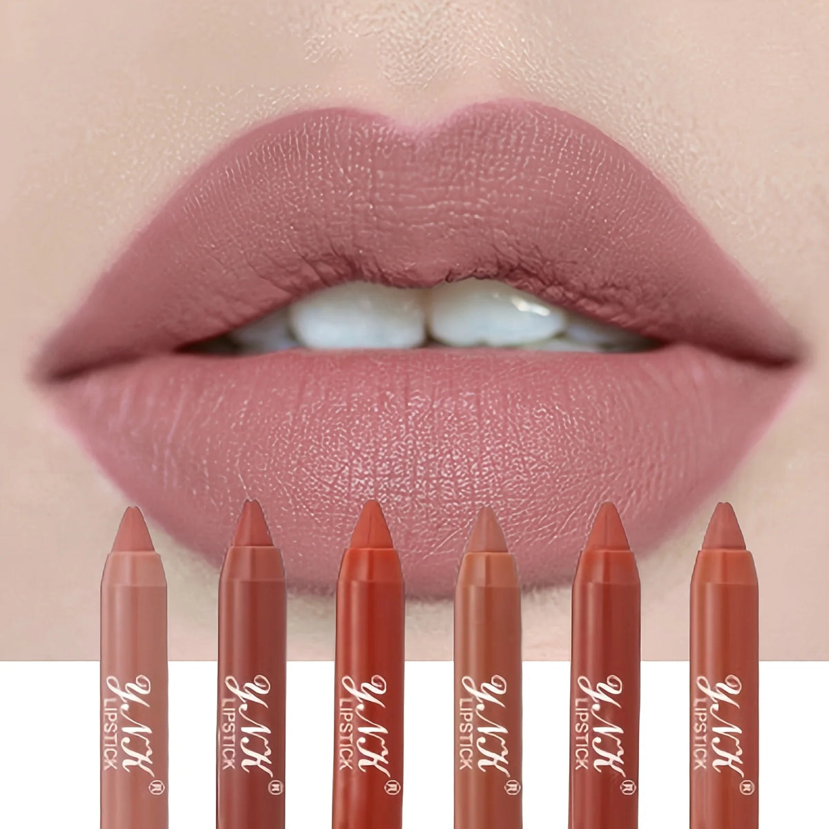 1pc Matte Lipstick Pen Automatic Rotary Lipstick Pencil Waterproof Non Fading Lip Liner Sexy Red Tint Lip Makeup Cosmetics Quake