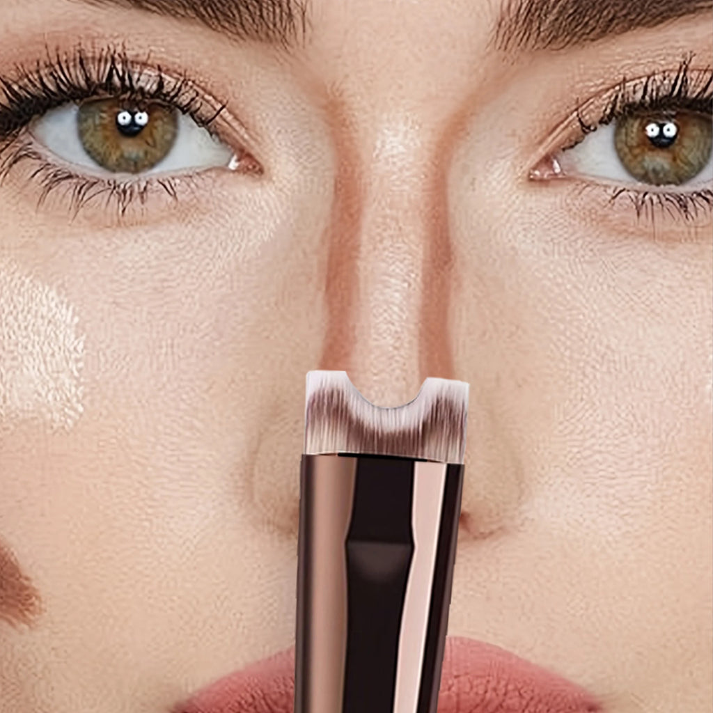 3 PCS Double-Ended Makeup Brushes with Soft Bristles Quake