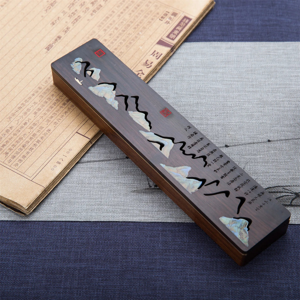Wooden bed incense burner, cultural and creative Chinese style Zen ornaments, household incense sticks, solid wood creative Quake Burner unpackaged 5