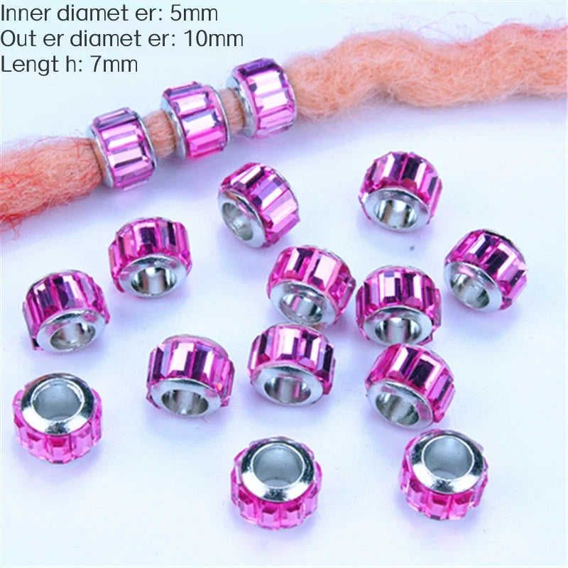 5pcs Hair Dreadlock Jewelry Hair Little Braids Decoration Beaded Bead Wig Headdress Hair Accessories Styling Tool Braiders Stuff Quake LQ684 2