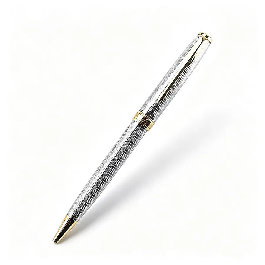 Vintage Metal Ballpoint Pen Luxury Gold Silver Red Business Writing High Quality Twist Ball Pen Office School Gift Quake Z-3