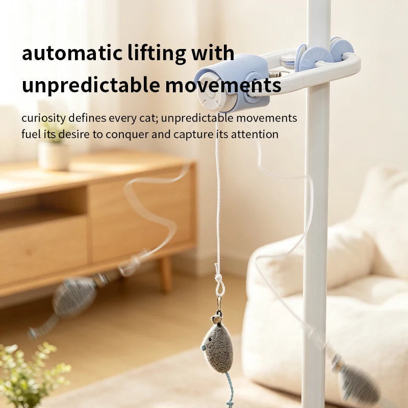 Remote Controlled Self-Playing Cat Toy Suspended Pet Bell Toy For Indoor Cats Automatic Operation Frees Up Hands Interactive Toy Quake