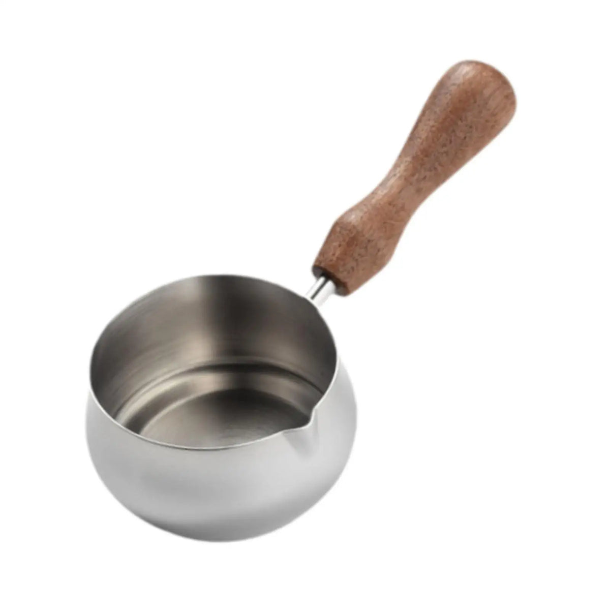 Sauce Cup Wooden Handle Eagle Mouth Guide Design Multifunctional Stainless Steel Coffee Spoon for Rice Milk Flour Juice Oil Quake