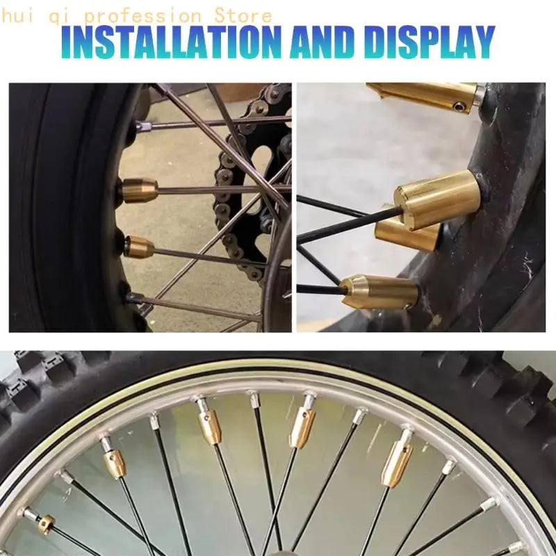 Brass Motorcycle Spoke Weights Suitable for Accurate Balance Minimizes Vibration Boosts Safety Easy to Fit Various Sizes H8WE Quake