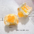 10Pcs Resin Kawaii Sweet Bread Cream Cakes Flatback Simulation Food For Hair Bows Cabochon DIY Crafts Decoration Accessories Quake orange