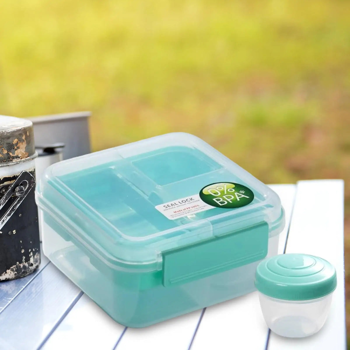 Bento Box Portable Rectangle Meal Prep Containers for School Quake