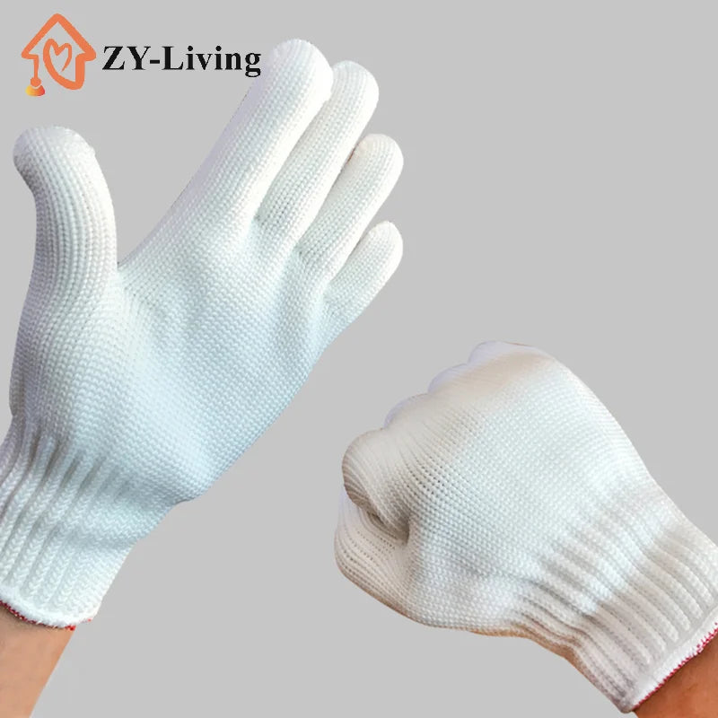 150 Degree High-temperature Heat Resistant Anti Burn Heatproof Gloves Oven Kitchen White Gloves Insulation Workshop Mould Gloves Quake