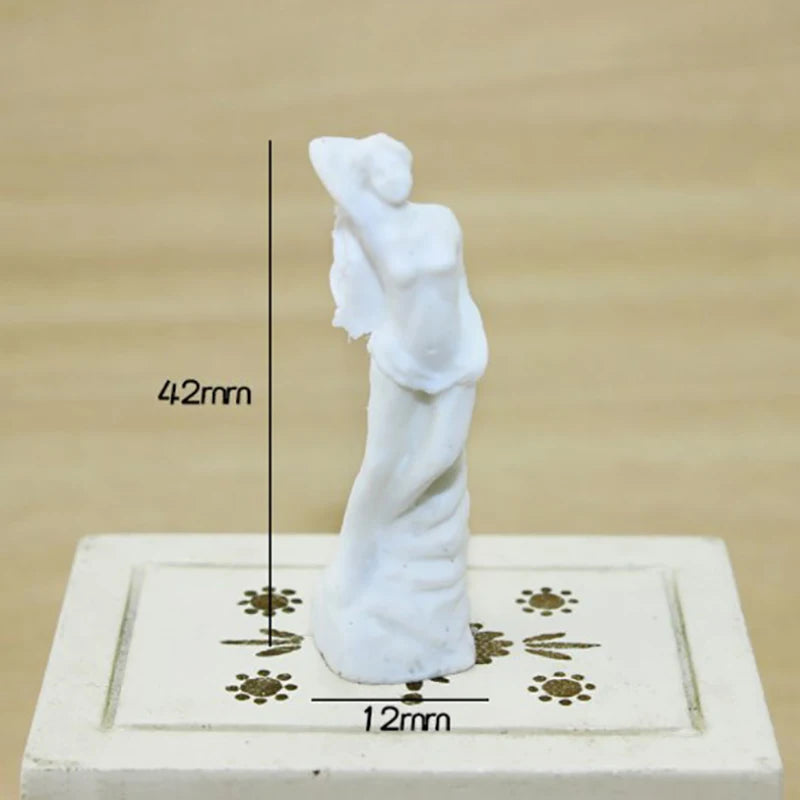 1Pc Miniature Dollhouse Accessories Scene Model Resin Goddess Statue Toy Girl Gift Quake 1Pc