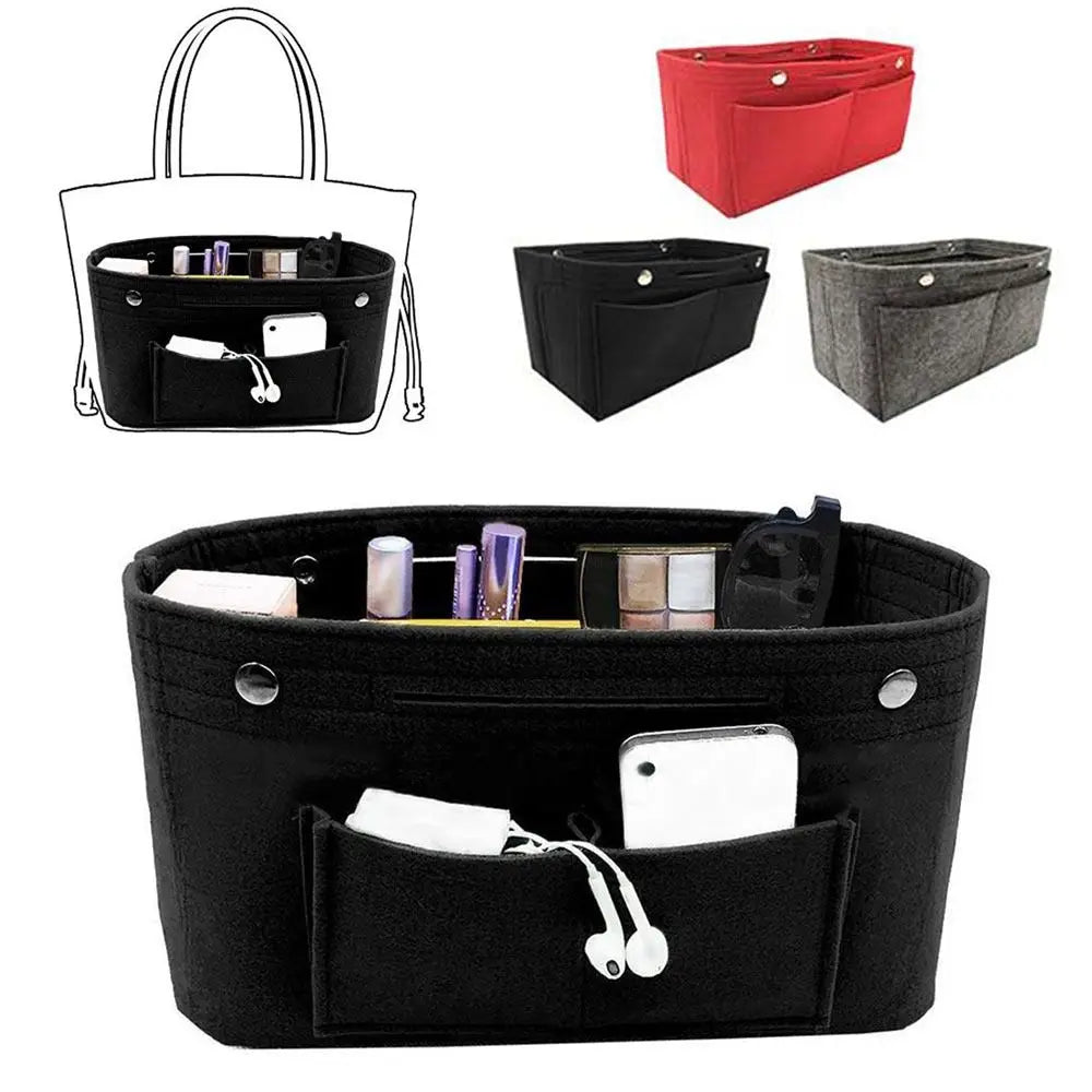 Soft Pouch Organizer Handbag Insert Bag Felt Insert Bag Purse Liner Inner Bag Quake