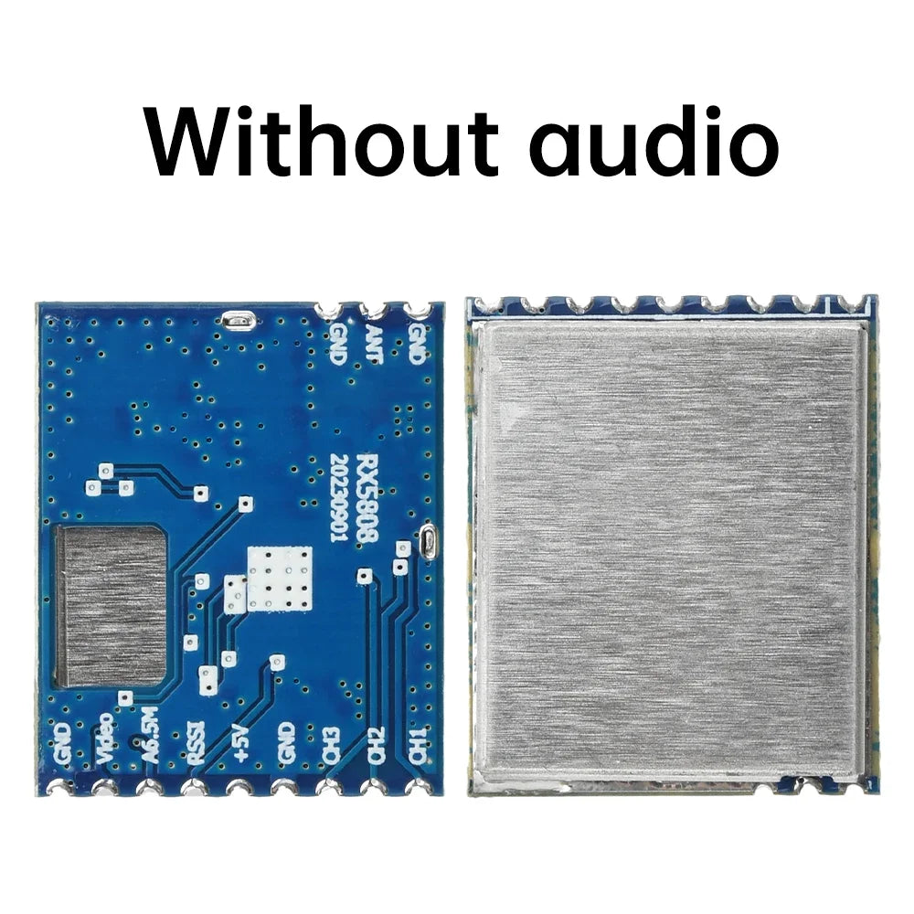 RX5808 Wireless Audio Video Receiver Module 5.8G Receiver Module 4.8~6.0GHz Receiver for FPV System Remote Control Helicopter Quake RX5808 NO audio