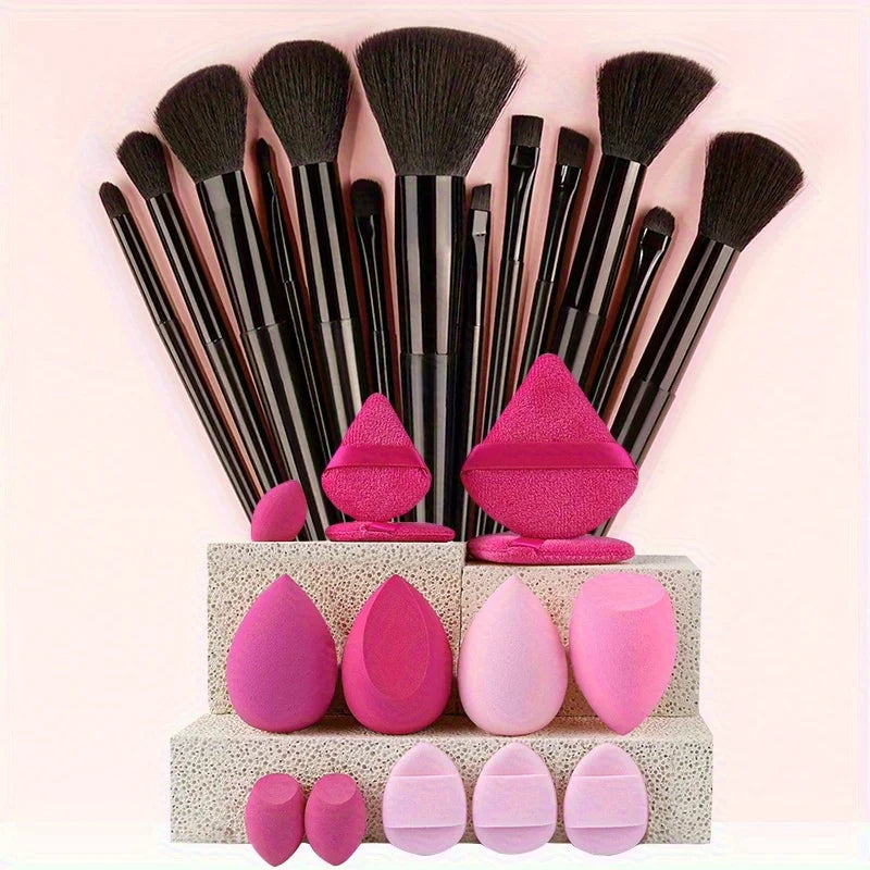 Makeup Brushes 8-29Pcs Makeup Kit Professional Women Cosmetic Soft Powder Brush Eyeshadow Foundation Full Set Travel Beauty Tool Quake 27pcs Black