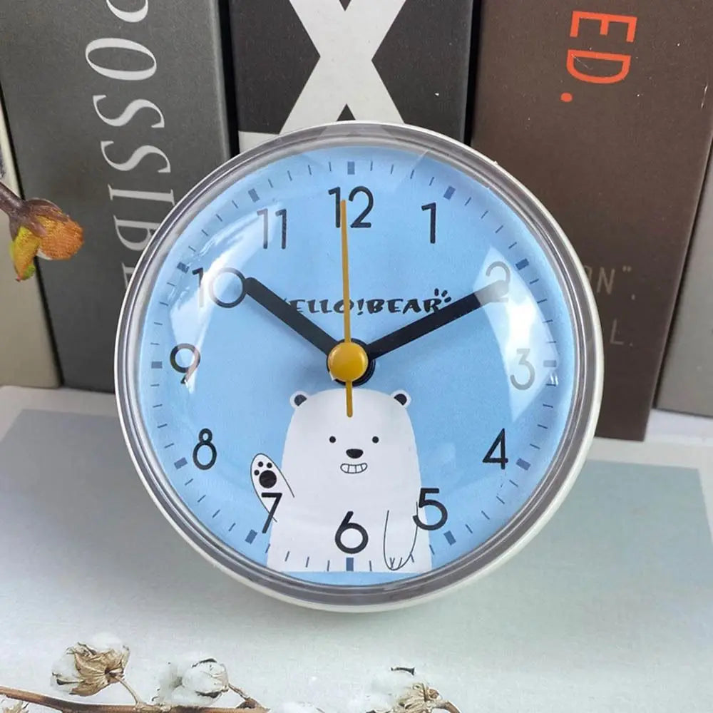 Modern Kitchen Minimalist 3D Mini Sucker Battery Powered Wall Clock Wall Watch Home Decor Shower Clocks Quake 2