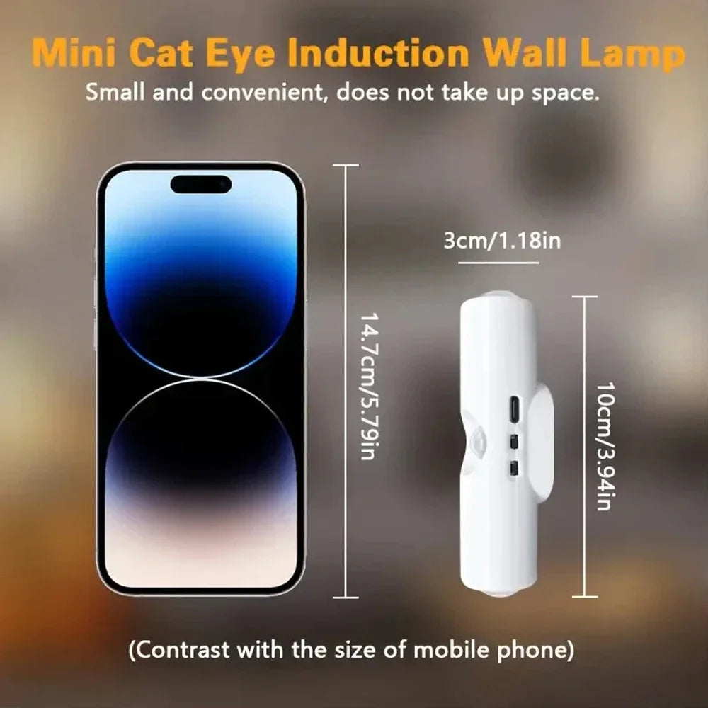 1PC Smart RGB Gradient Night Light Magnetic Motion Sensor Rechargeable Wall Lamp for Bedroom Bathroom Closet Garden Home Decor Quake