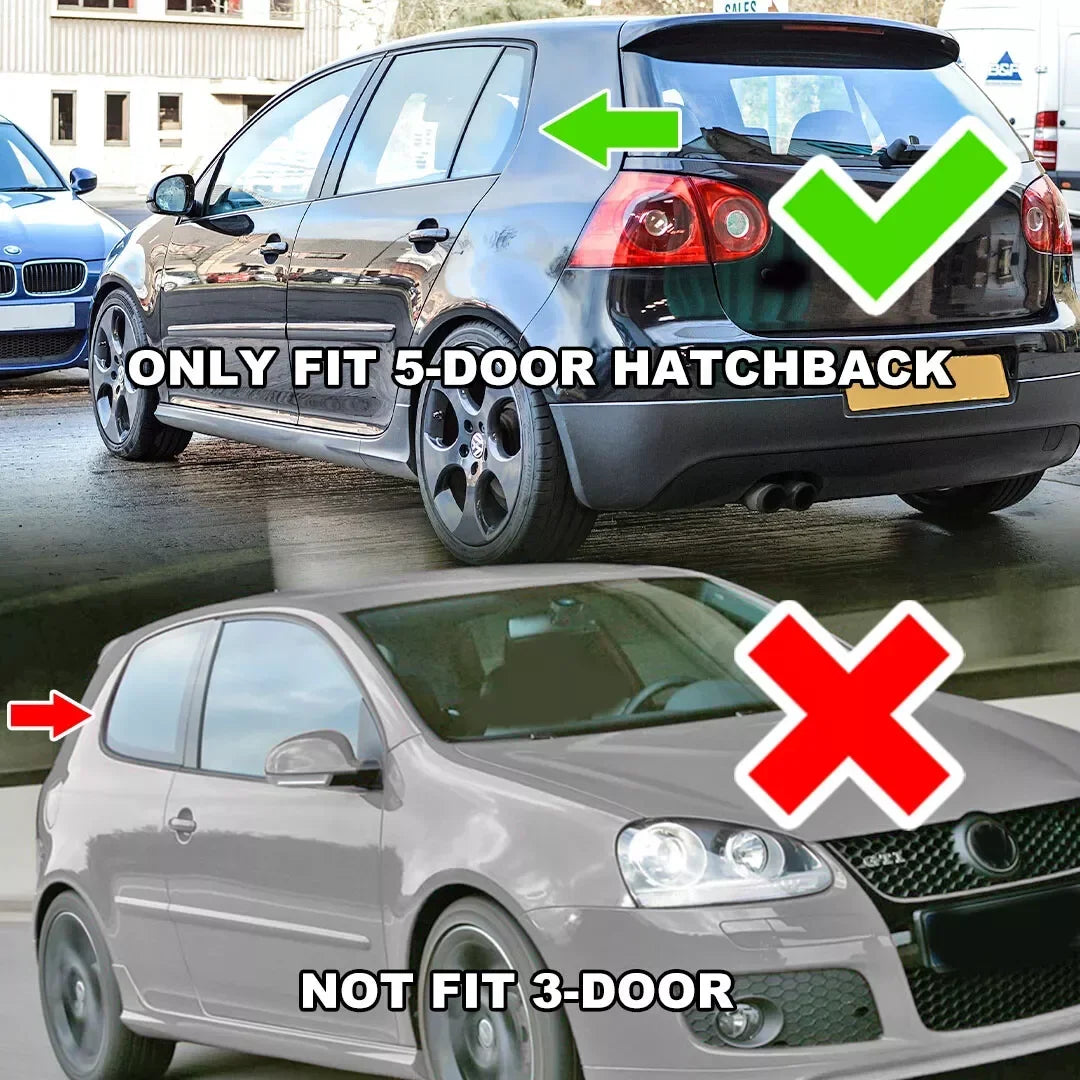 For VW Golf MK5 2004-2008 GTI R32 Car Rear Louver Window Side Shutter Cover Trim Sticker Vent Scoop ABS Carbon Fiber Accessories Quake