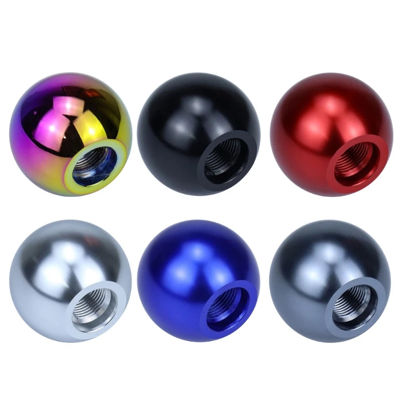 Universal Ball Shifter Knob Anodized Aluminum Ergonomic Design for Enhances Grip Easy Installation on Manual Automatic H8WE Quake