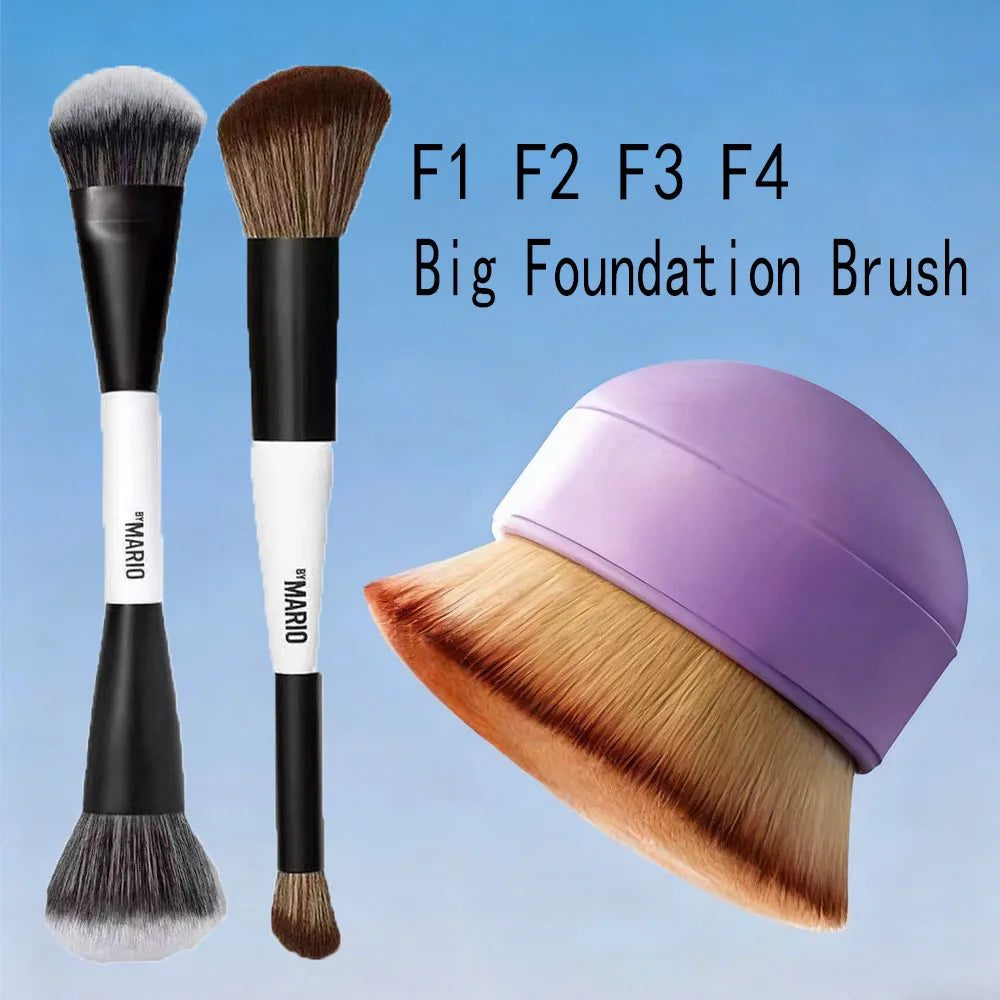 Big Purple Foundation Brush and F1 F2 F3 F4 Highlight Blush Eye Makeup Soft Glow Blush Brush Soft Fiber Hair Fashion Face Brush Quake