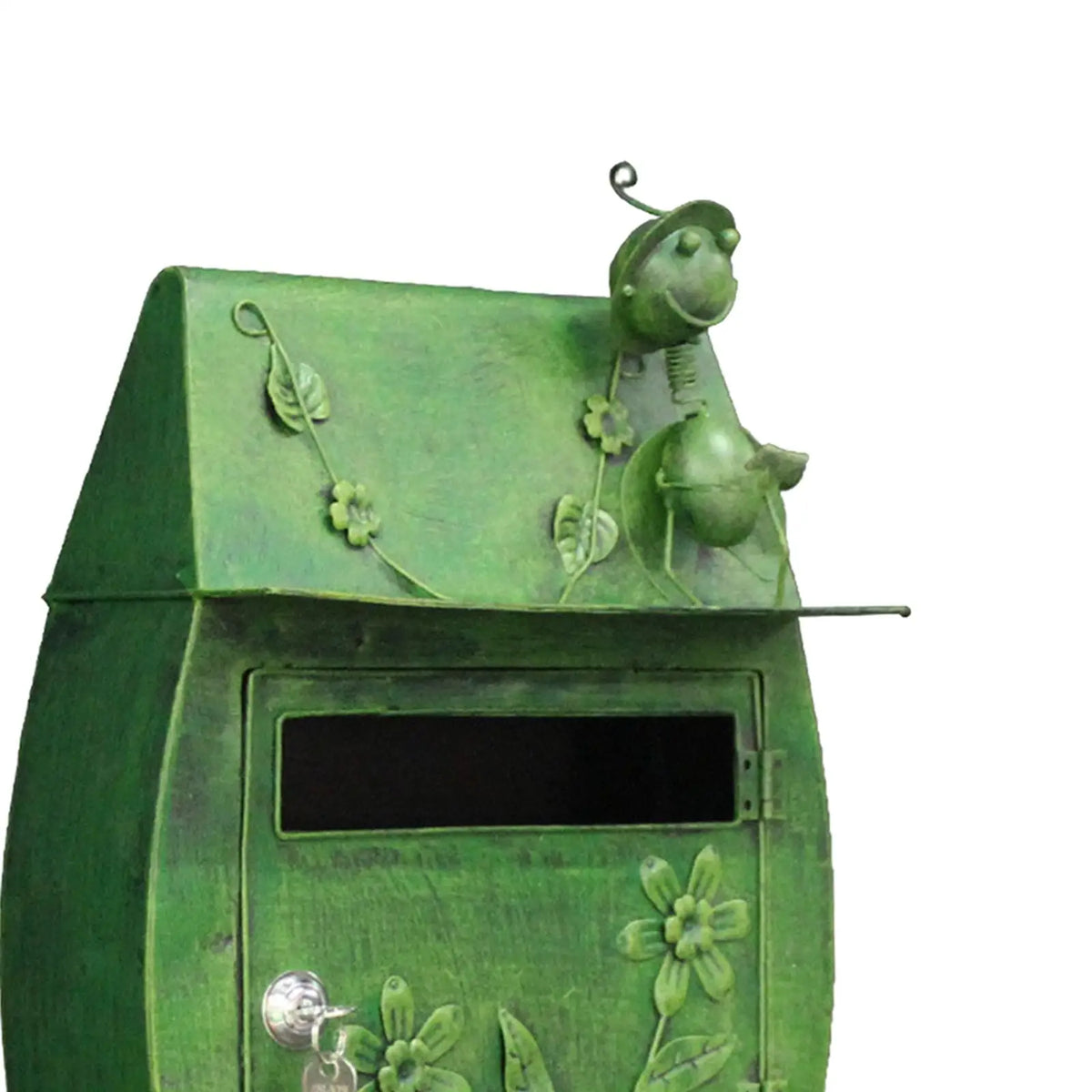 Wall Mount Mailbox with Key Lock Large Outdoor Retro Iron Letter Quake