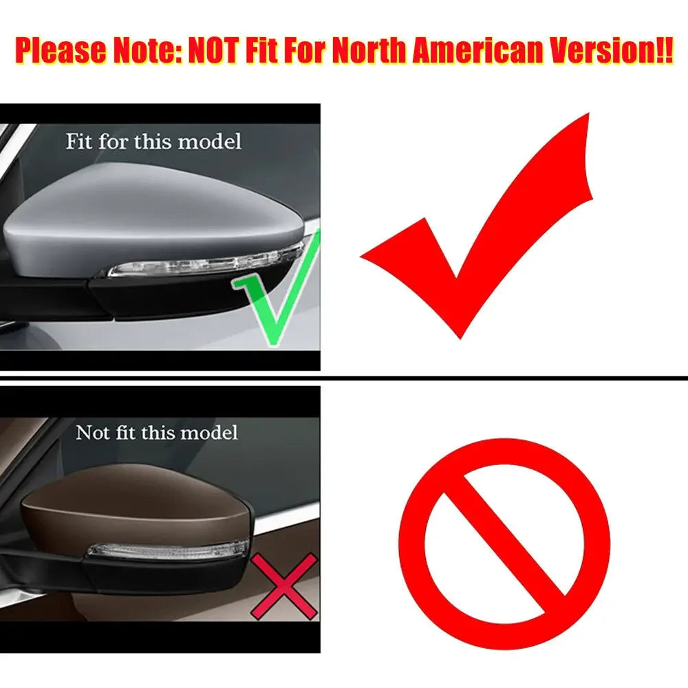 For Volkswagen VW Jetta 2011-2017 Passat B7 2011-2014 Car Rearview Side Mirror Cover Sticker Wing Cap Exterior Door Case Trim Quake