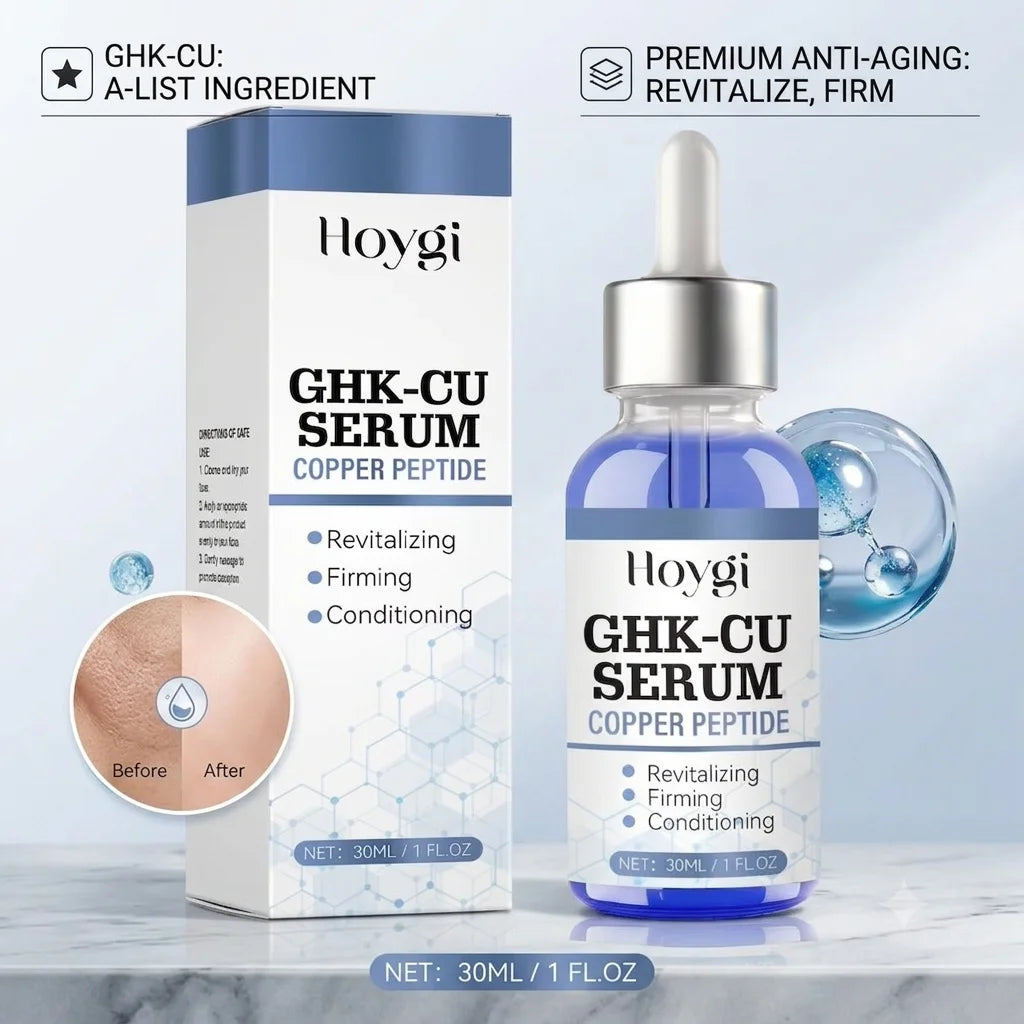 Copper Peptide Serum GHK-Cu Face Firming Lifting Fade Fine Lines Shrink Pores Barrier Repair Hyaluronic Acid Moisturizer Quake