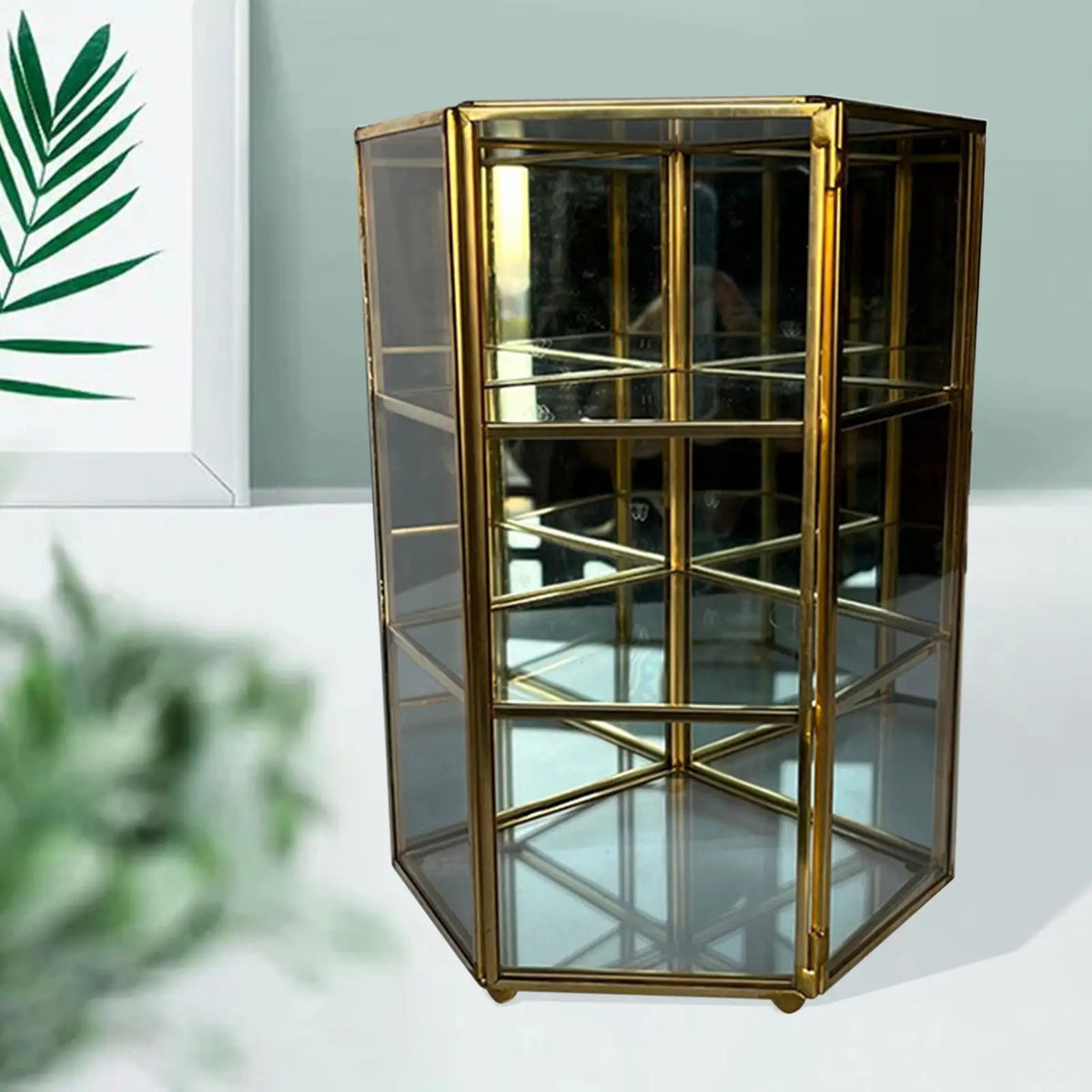 Vintage Style Display Jewelry Box Organizer Three Layers Decorative Box Dustproof Holder Keepsake Box for Model Decor Quake