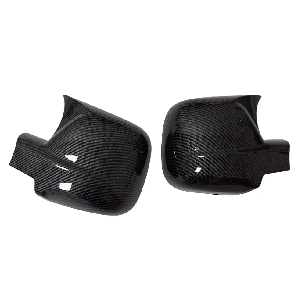 For Citroen Berlingo III Combo E Peugeot Partner II Rifter 2012-2018 Car Sticker Rearview Side Mirror Cover Wing Cap Case Trim Quake Carbon Fiber