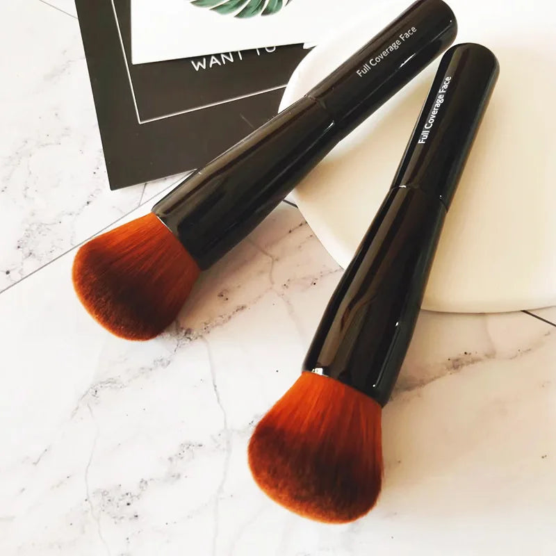 Portable Black Traceless Foundation Brush Round Head Foundation Contouring Makeup Brush Cosmetic Beauty Essential Tools Quake