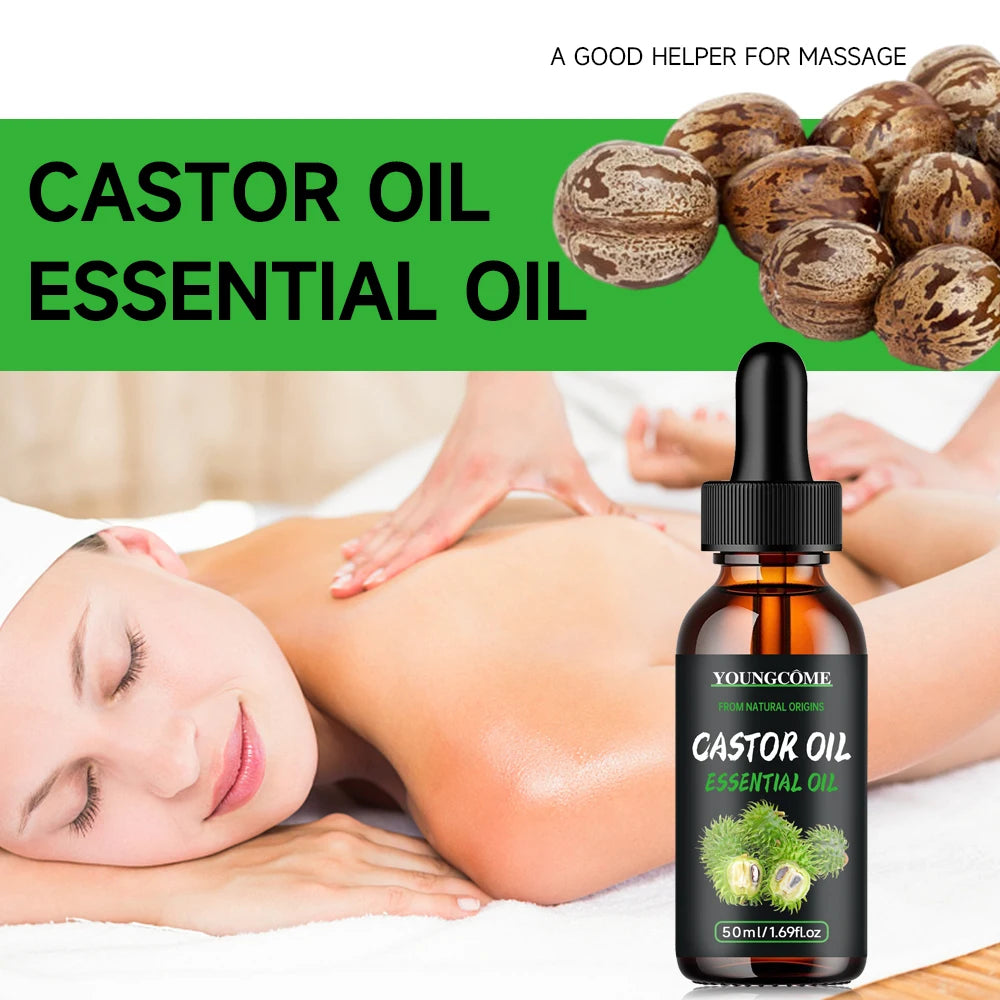 Natural castor oil essential oil,Repairs Damaged Hair Improves Hair Quality Moisturizes Hair Care oil DeepMoisturizing Care Quake