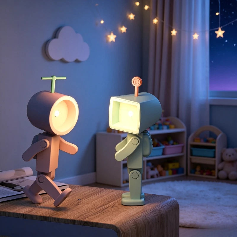 Astronaut Magnetic Night Light DIY Adjustable Spaceman LED Bedside Lamp Kids Companion Ambient Creative Gift Desk Light Quake