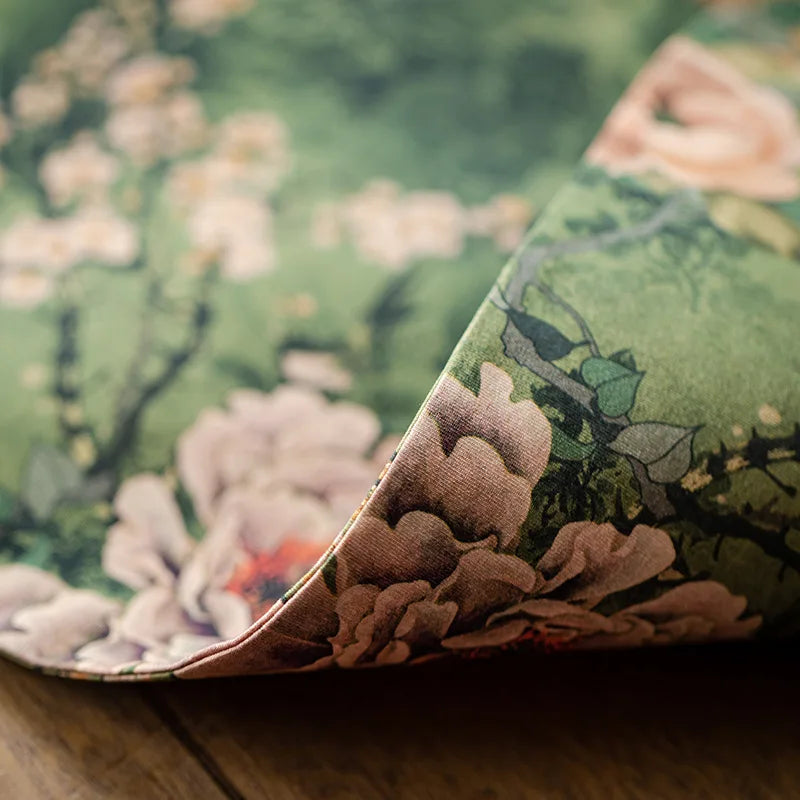 Double-sided Silk Fragrant Cloud Yarn Tea Mat Chinese Style Tea Table Heat Insulation Waterproof Mat Chinese Zen Dry Foam Mat Quake