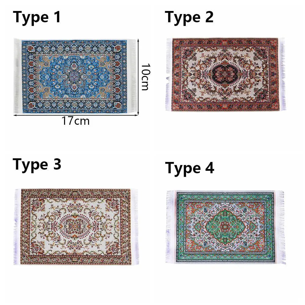 Toy Playing House Turkish Style Floor Coverings Miniature Weaving Rug Accessories Dollhouse Carpet Quake